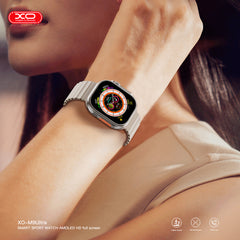 XO M9 Ultra Αθλητικό Smartwatch Κλήσης με Ασύρματη Φόρτιση (Ασημί)