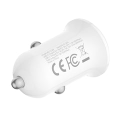 XO CC69 Μικρός Smart Φορτιστής Αυτοκινήτου USB-A & Type-C 30W Λευκός