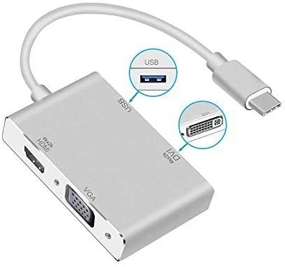 Αντάπτορας 4 in 1 Type-C σε HDMI VGA DVI USB3.0
