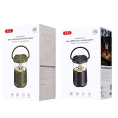 XO F49 Διπλό Ηχείο Speaker & Φως Camping (Μαύρο)