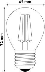 Avide Λάμπα LED Filament Σφαιρική 4W E27 360° Λευκό 4000K