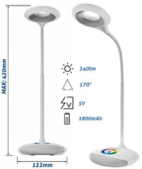 Avide LED Φωτιστικό Γραφείου RGB Λευκό 4W