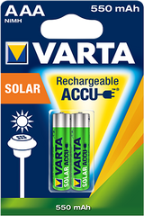 Varta Επαναφορτιζόμενες Μπαταρίες Solar 550mAh HR03 AAA (2τμχ)