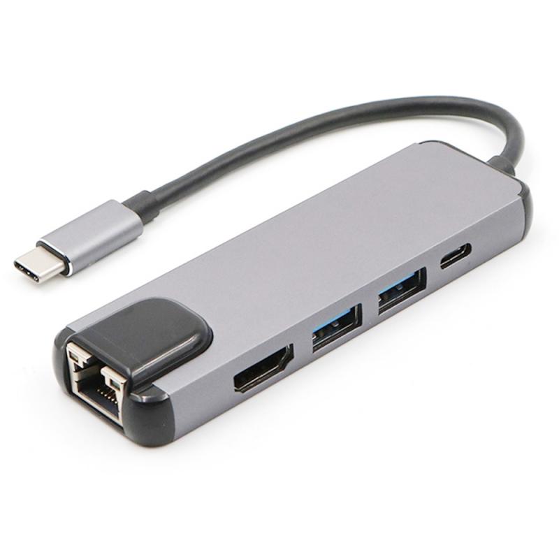 Αντάπτορας 4 in 1 Type-C σε HDMI RJ45 USB3.0 PD