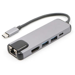Αντάπτορας 4 in 1 Type-C σε HDMI RJ45 USB3.0 PD