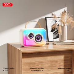 XO F54 Ηχείο Glossy Cool Light K-Song 20W με Μικρόφωνο