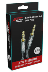 Καλώδιο ATC HQ 3.5mm 4 Pin Αρσενικό / Αρσενικό 1.5m