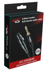 Καλώδιο ήχου 3.5mm 3 πόλων - XLR θηλυκό 2m