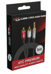 Καλώδιο ATC HQ 3.5mm Αρσενικό / 2 x RCA 5m