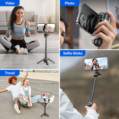 XO SS22 4-in-1 Μαγνητικό Πολυλειτουργικό Bluetooth Selfie Stick