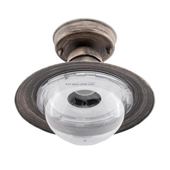 Avide Εξωτερικό Φωτιστικό Οροφής Imperial 1xE27 IP44 Antique Χρυσό