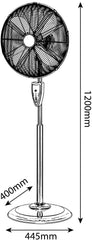 Entac Φορητός Ανεμιστήρας Ορθοστάτης Μεταλλικός 50W με Τηλεχειριστήριο