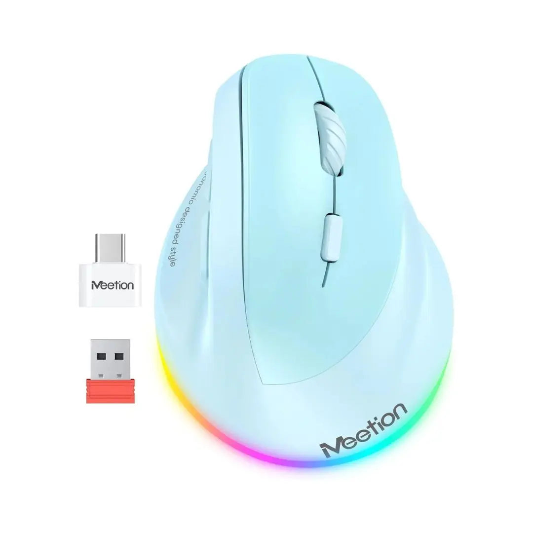 Meetion MT-BTM010R Ασύρματο Ποντίκι Δεξί Εργονομικό Μπλε