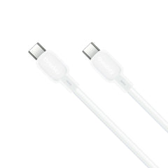 ThreeKey TK-NB09 Καλώδιo Σιλικόνης Type-C σε Type-C 60W Λευκό