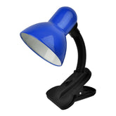 Avide Basic Φωτιστικό Γραφείου Max 60W με Clip Μπλε