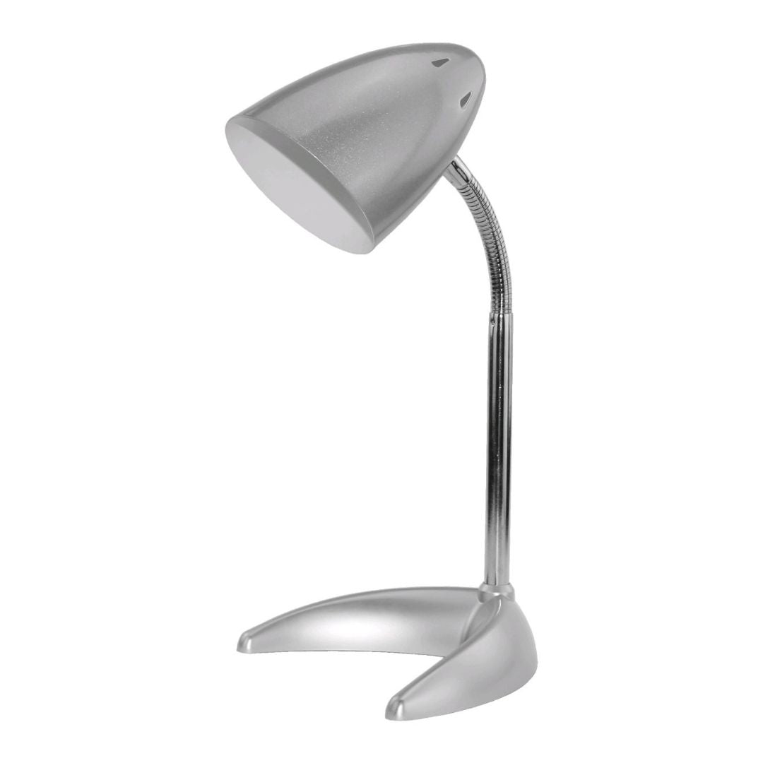 Avide Basic Φωτιστικό Γραφείου με C Βάση Ασημί