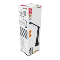 Avide LED Φωτιστικό Γραφείου Δερμάτινο Hugo Μαύρο 6W με Ημερολόγιο