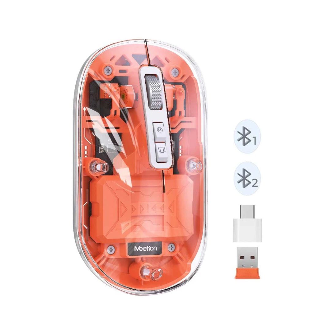 Meetion MT-BTM005 Ασύρματο Ποντίκι Πορτοκαλί