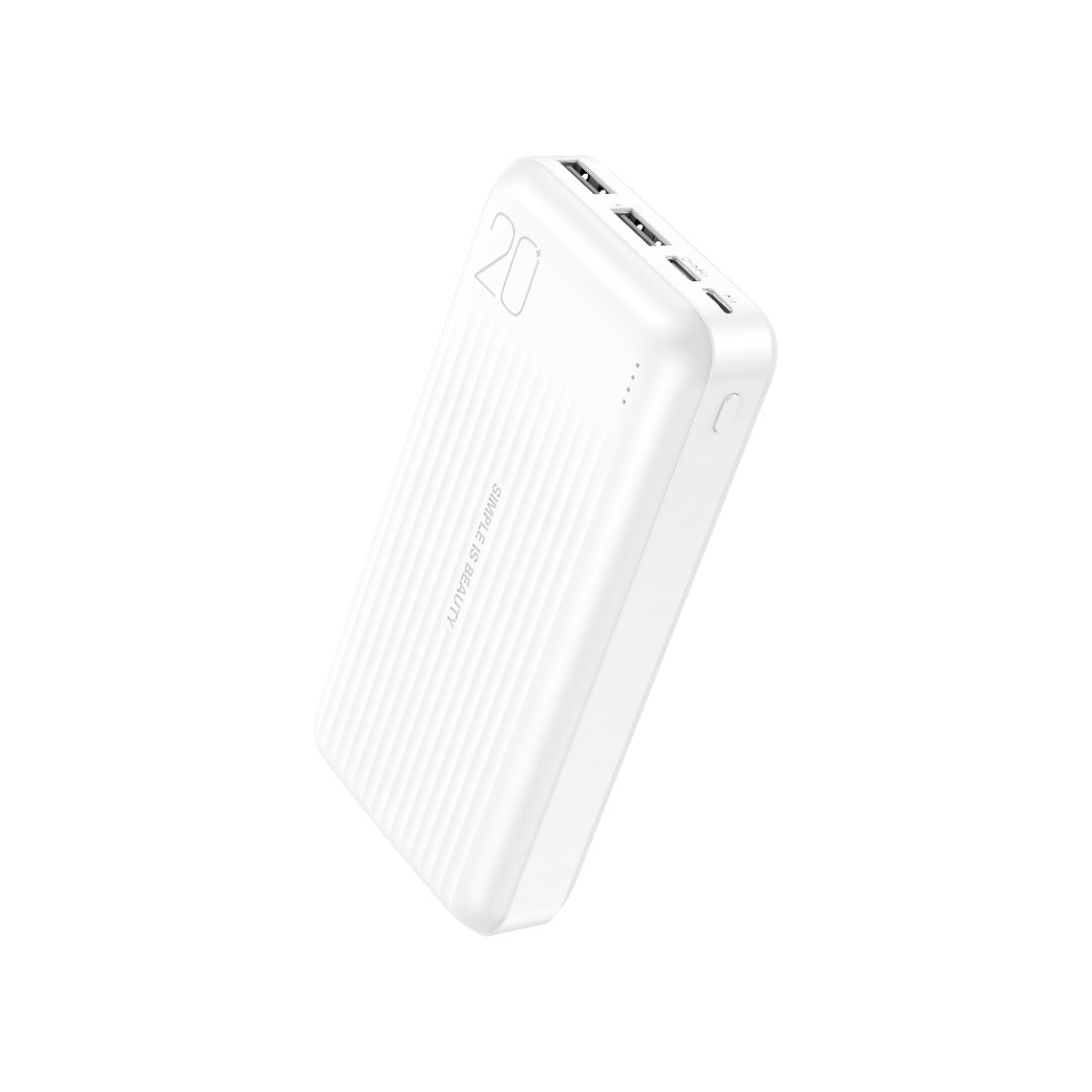 XO PB302 Power Bank με Φωτεινή Ένδειξη 20000mAh Λευκό