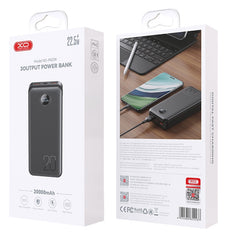 XO PR239 Power Bank Γρήγορης Φόρτισης με Οθόνη USB-C 20W/USB-A 22.5W 20000mAh