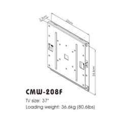 CMW-208F Επιτοίχια Βάση Τηλεόρασης LCD έως 37"