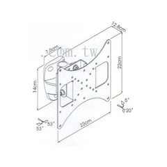 CMW-150 Επιτοίχεια Βάση Τηλεόρασης LCD έως 37"