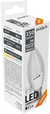 Avide Λάμπα LED Κερί 3W E14 Λευκό 4000K Value