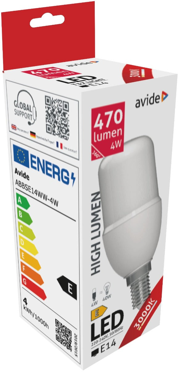 Avide Λάμπα LED Bright Stick T37 4W E14 WW 3000K