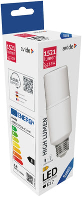 Avide Λάμπα LED Bright Stick T45 13.5W E27 Ψυχρό 6400K
