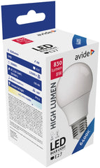 Avide Λάμπα LED Κοινή A60 8W E27 Ψυχρό 6400K