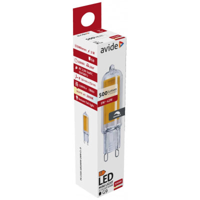 Avide Λάμπα LED 5W G9 COB WW 3000K Ρυθμιζόμενο