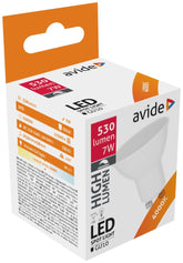 Avide Λάμπα LED Σποτ Πλαστικό 7W GU10 Λευκό 4000K Ντιμαριζόμενο