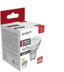 Avide Λάμπα LED Σποτ Αλουμίνιο + Πλαστικό 2.5W GU10 Θερμό 3000K Super High Lumen