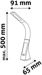 Avide LED Φωτιστικό Γραφείου Επαγγελματικό Δερμάτινο με Ημερολόγιο Μαύρο 6W