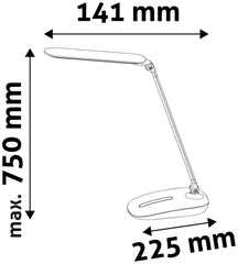 Avide LED Φωτιστικό Γραφείου με Ντίμερ Αφής Μαύρο 10W