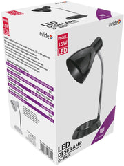 Avide Basic Φωτιστικό Γραφείου με O Βάση Μαύρο