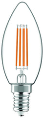 Avide Λάμπα LED Filament Κερί 4.9W E14 Θερμό 2700K Super High Lumen