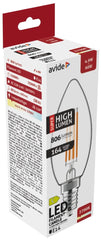 Avide Λάμπα LED Filament Κερί 4.9W E14 Θερμό 2700K Super High Lumen