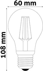Avide Λάμπα LED Filament Κοινή 3.8W E27 Θερμό 3000K Super High Lumen