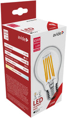 Avide Λάμπα LED Filament Κοινή 12W E27 A65 360° Θερμό 2700K High Lumen