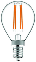 Avide Λάμπα LED Filament Σφαιρική 4.9W E14 Θερμό 2700K Super High Lumen