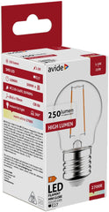 Avide Λάμπα LED Filament Mini Σφαιρική 2.5W E27 WW 2700K