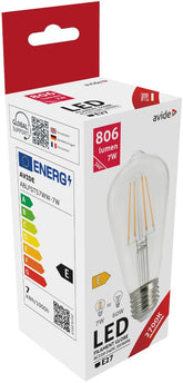 Avide Λάμπα LED Filament ST57 7W E27 360° Θερμό 2700K