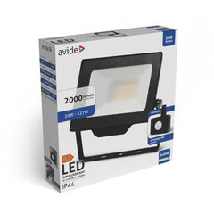 Avide LED Προβολέας SMD 20W CW 6400K με Δυνατότητα Προσθήκης Αισθητήρα PIR (Δεν περιλαμβάνεται)
