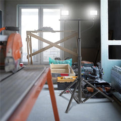 Avide LED Flood Light Slim Αισθητήρας PIR, SMD 2x30W CW 6400K 2 Κεφαλές με Τρίποδο