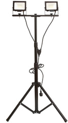 Avide LED Προβολέας Slim SMD 2x20W NW 4000K 2 Κεφαλές με Τρίποδο