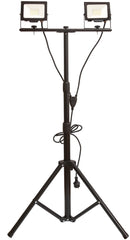 Avide LED Προβολέας Slim SMD 2x30W Λευκό 4000K 2 Κεφαλές με Τρίποδο