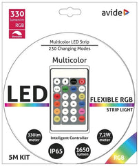 Avide LED Ταινία Blister 12V 7.2W IC RGB IP65 5m + Έξυπνο Ελεγκτή