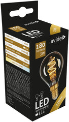 Avide Λάμπα LED Soft Filament Σφαιρική 3W E14 360° Θερμό 2700K