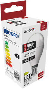 Avide Λάμπα LED Σφαιρική G45 2.9W E14 Θερμό 3000K Super High Lumen